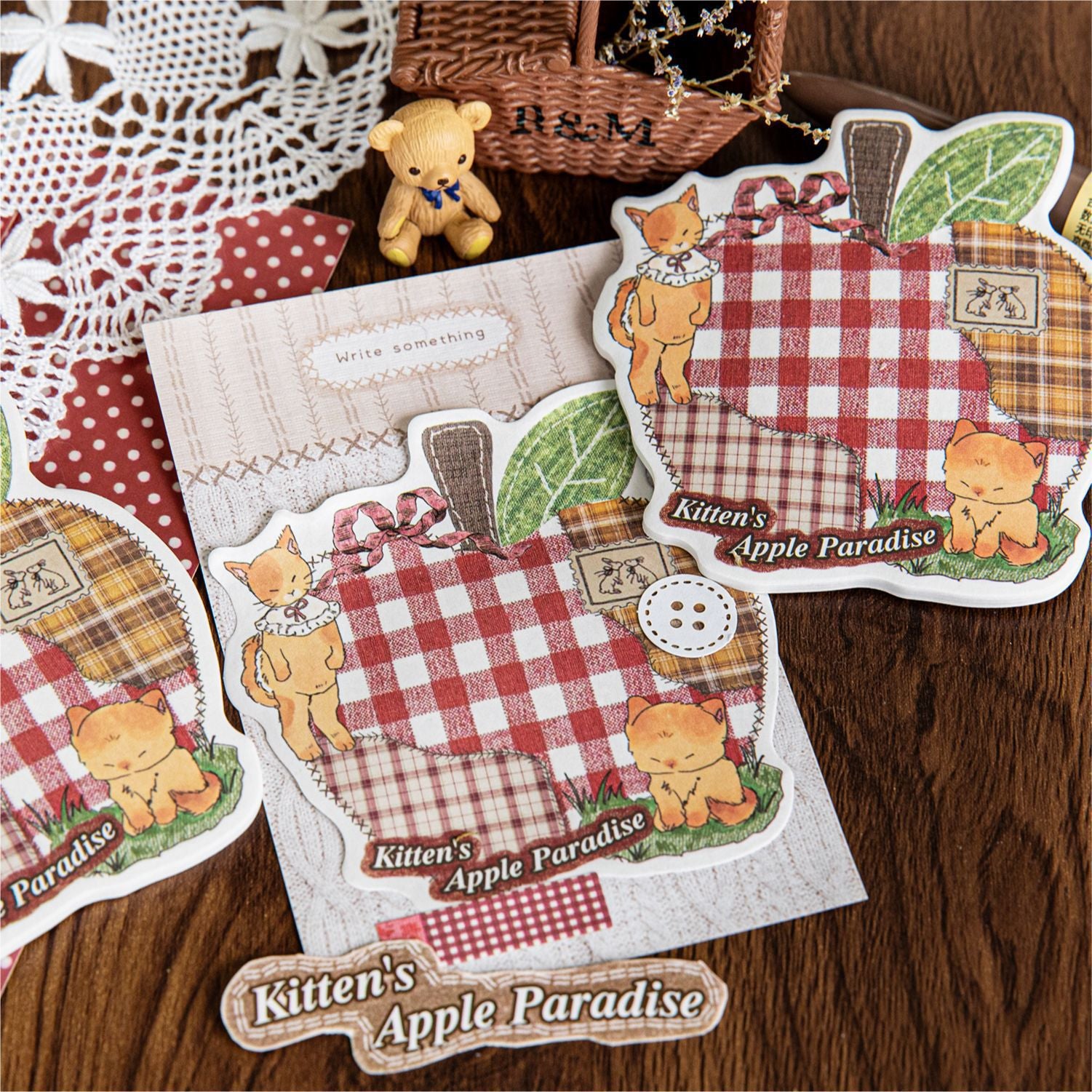 Cottagecore Patchwork Sticky Notes - Sheep