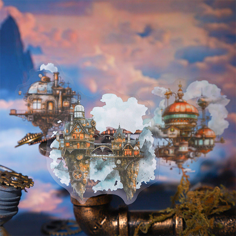 15 Pcs Quirky House PET Stickers CLSXW