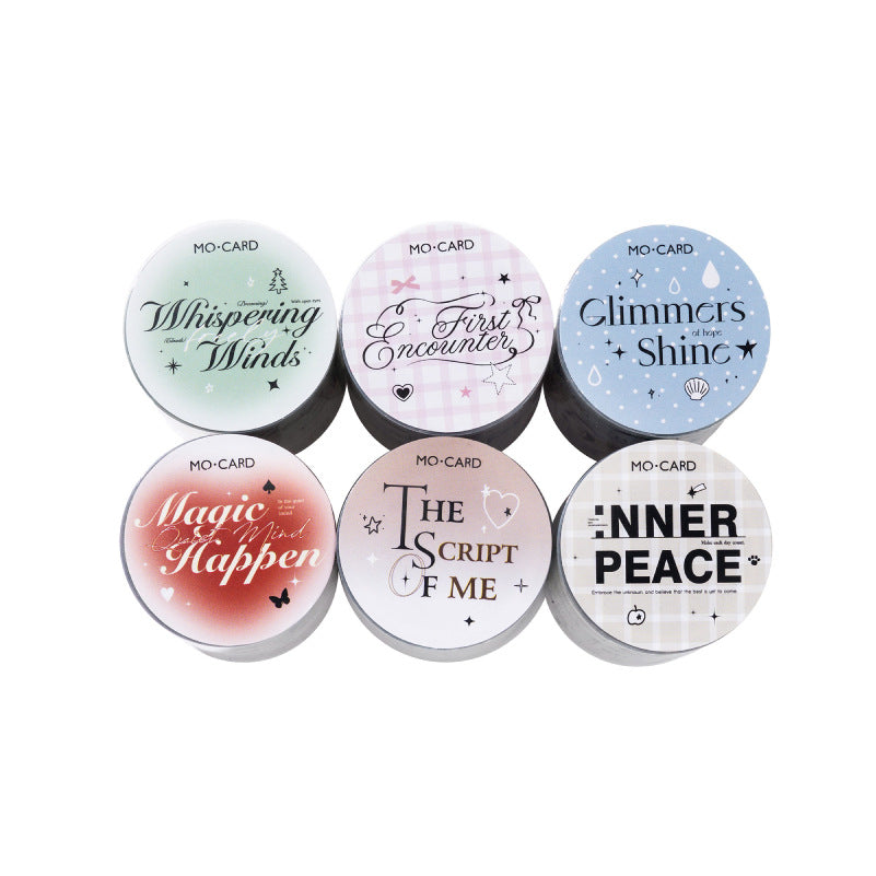 1 Roll Quote Words PET Stickers Tape LMXQ