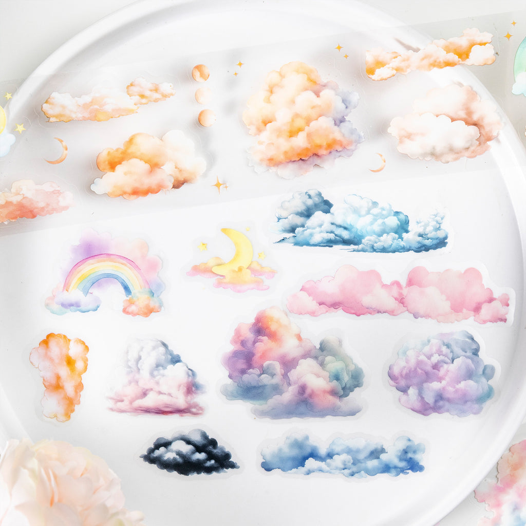 1 Roll Die-cut Cloud Stickers Tape YDYX