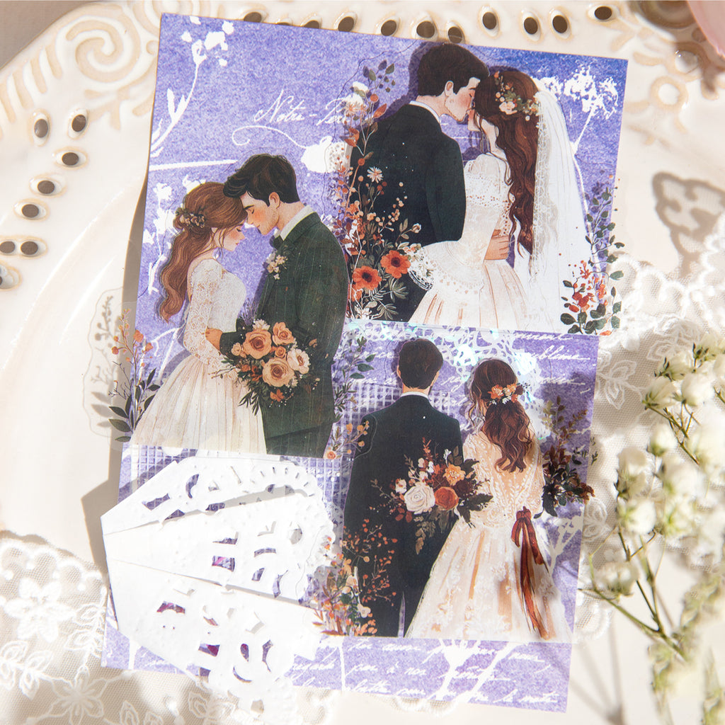 30 Pcs Couple Love Theme PET Stickers LRXL
