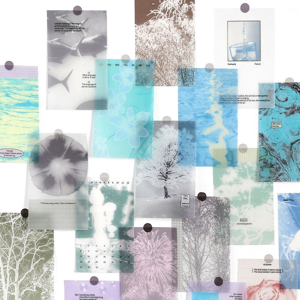 10 Pcs Thermography Theme Scrapbook Paper MRJJ