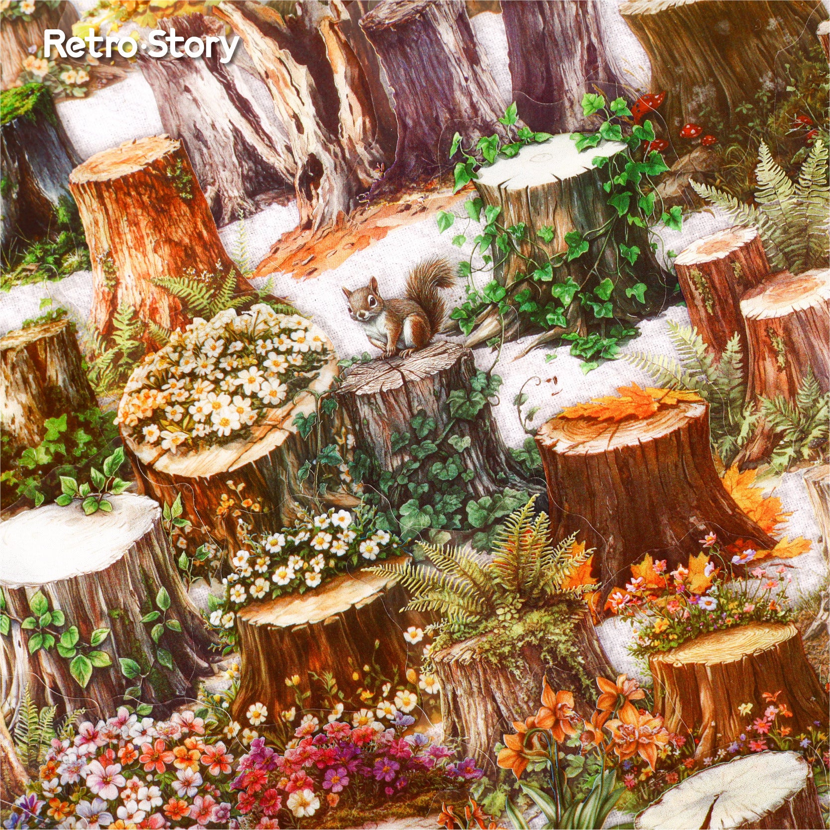20 Pcs Wood Pile PET Stickers NLXL