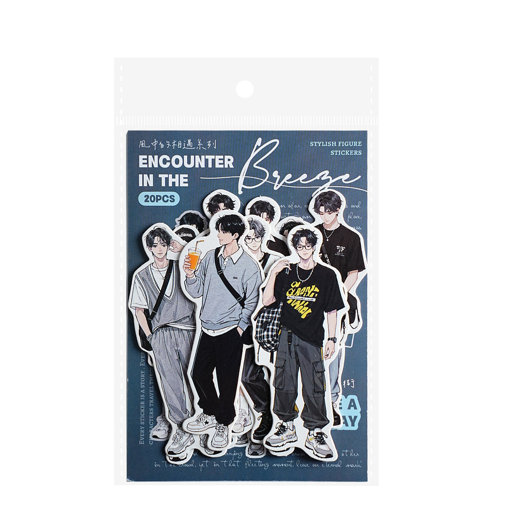 20 Pcs Fashion Girl Boy Stickers FZXY