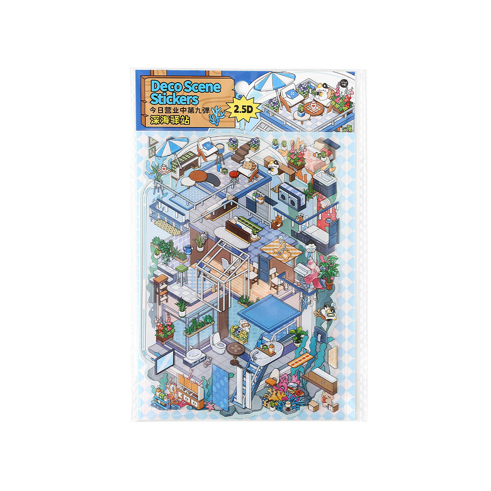 3D Shop Store Scene Stickers Kit JRYYZ9