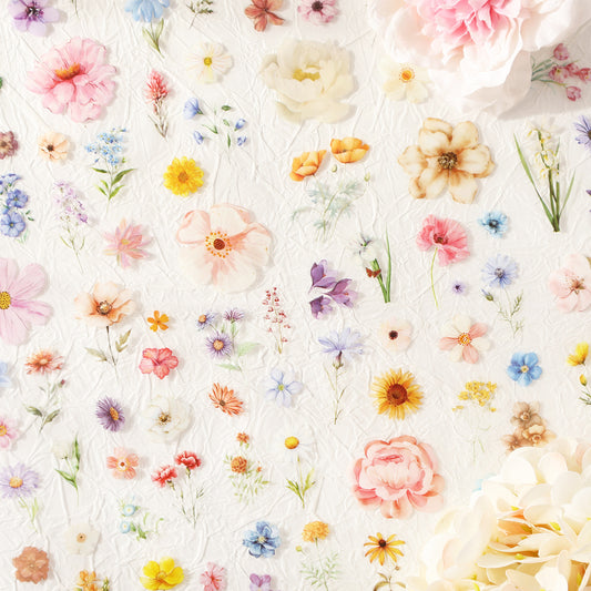 6 Rolls Wildflower PET Stickers Tapes Set FFXS