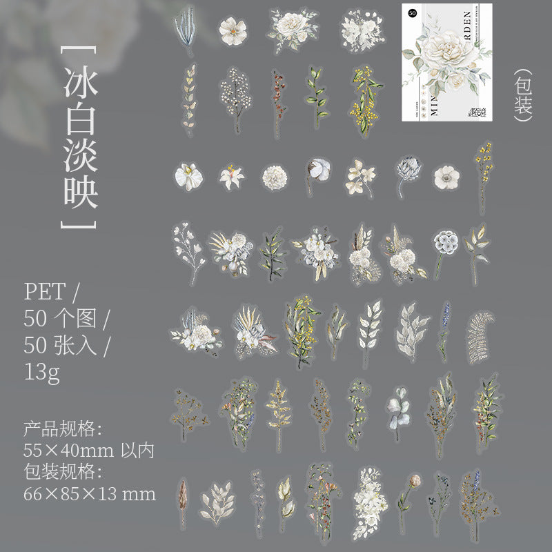 30 Pcs Mini Plants Stickers MNHY