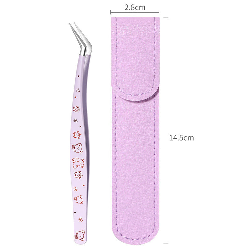 Precision Craft Tweezers with Leather Pouch
