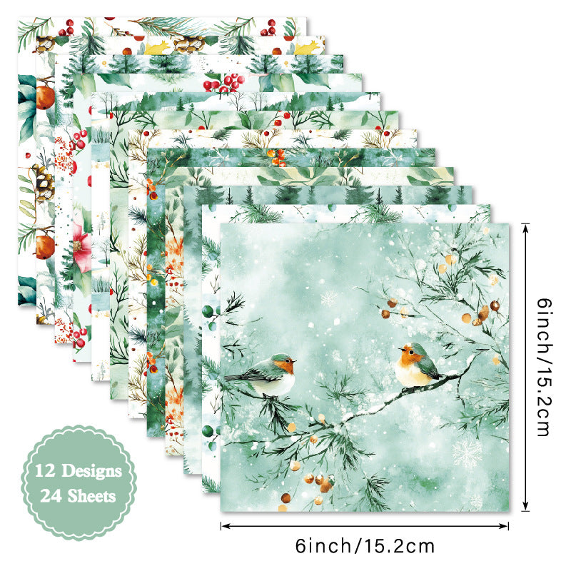 6 inch Christmas Scrapbook Paper Pad SKP553