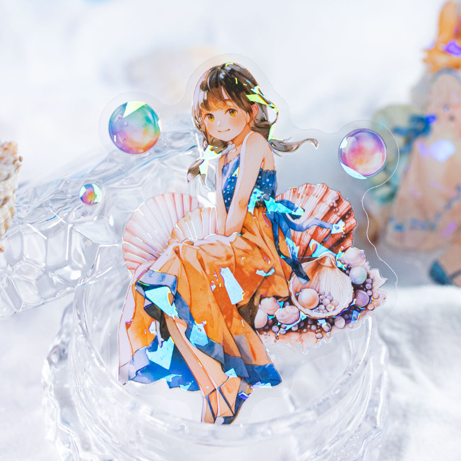 10 Pcs Summer Girl PET Stickers XRSN