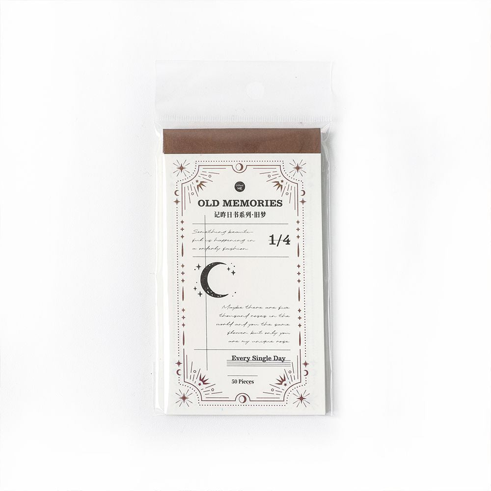 50 Pcs Vintage Notepad Paper JZRS