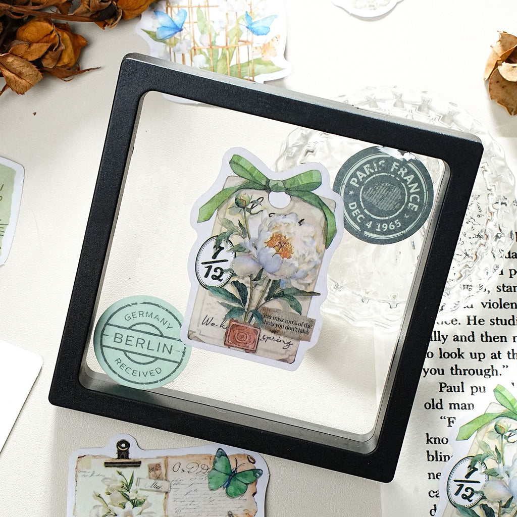 32 Pcs Floral Collage Stickers FLYDHY