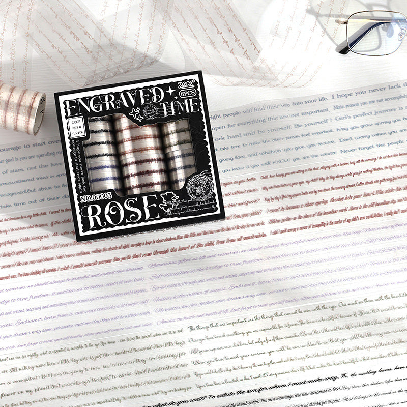 6 Rolls Quote Theme PET Tapes Set MKSG