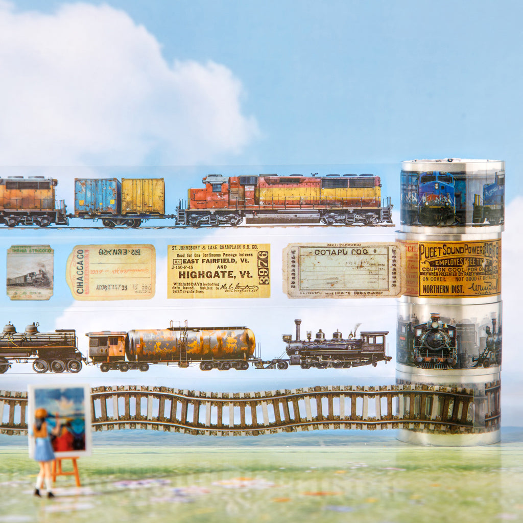 1 Roll Railway Themed PET Tape TGLX