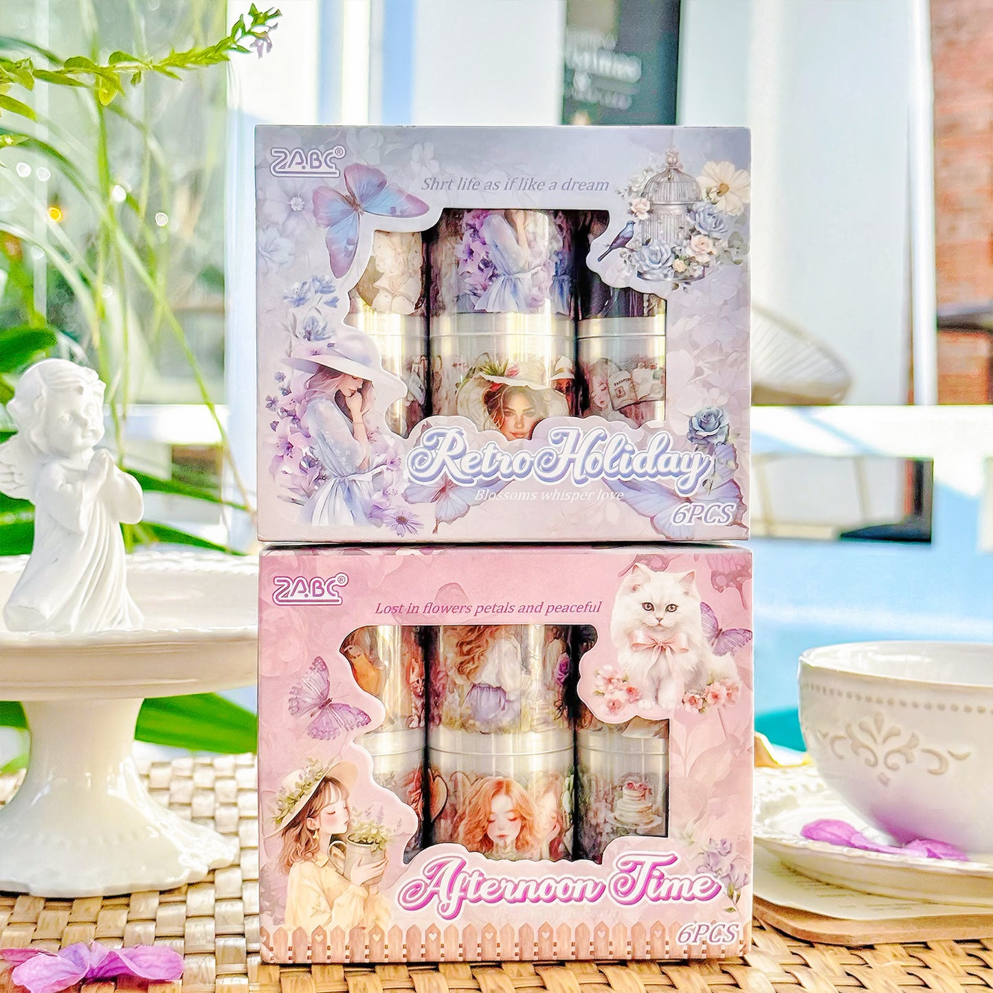 6 Roll Girl Lifestyle PET Stickers Tapes NMSP