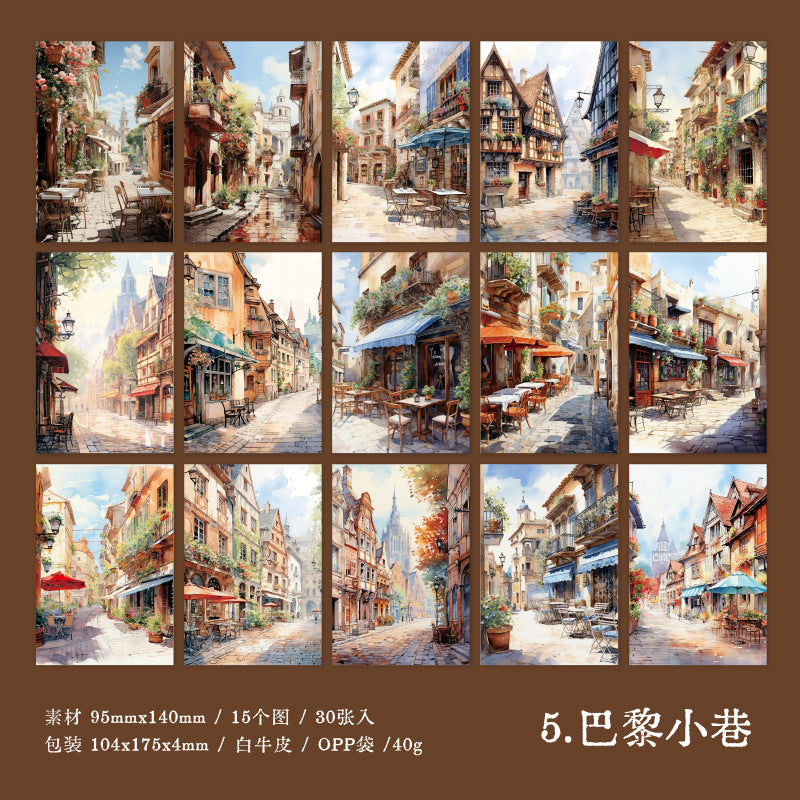 30 Pcs Fantasy Forest Scrapbook Paper ZYHJ