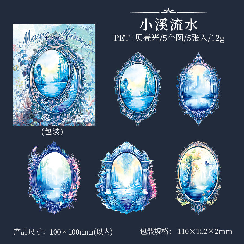 5 Pcs Mirror PET Stickers MHZJ