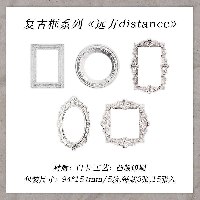 15 Pcs Vintage Frame Cardstock FGKXL