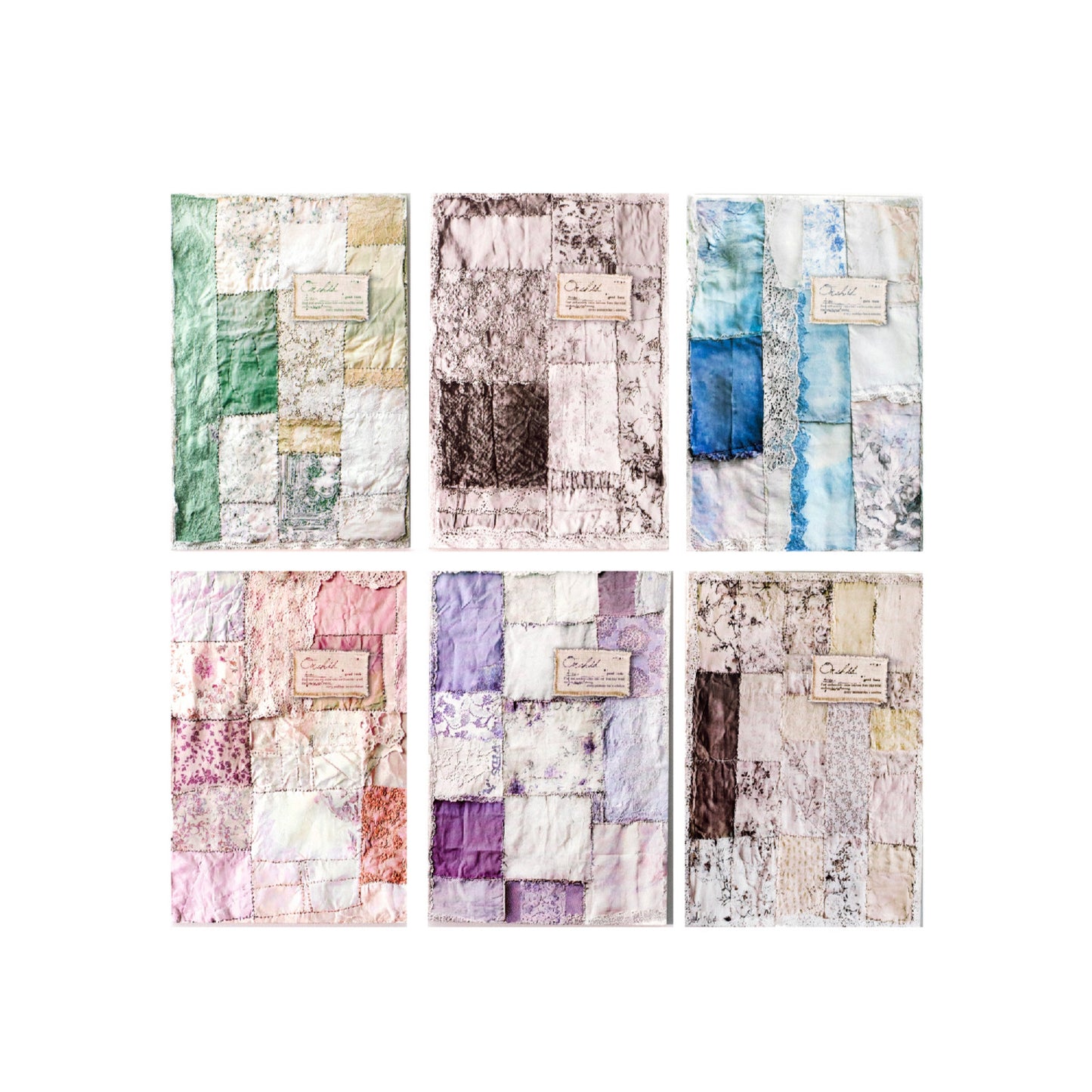 50 Pcs Fabric Texture Stickers BYSH