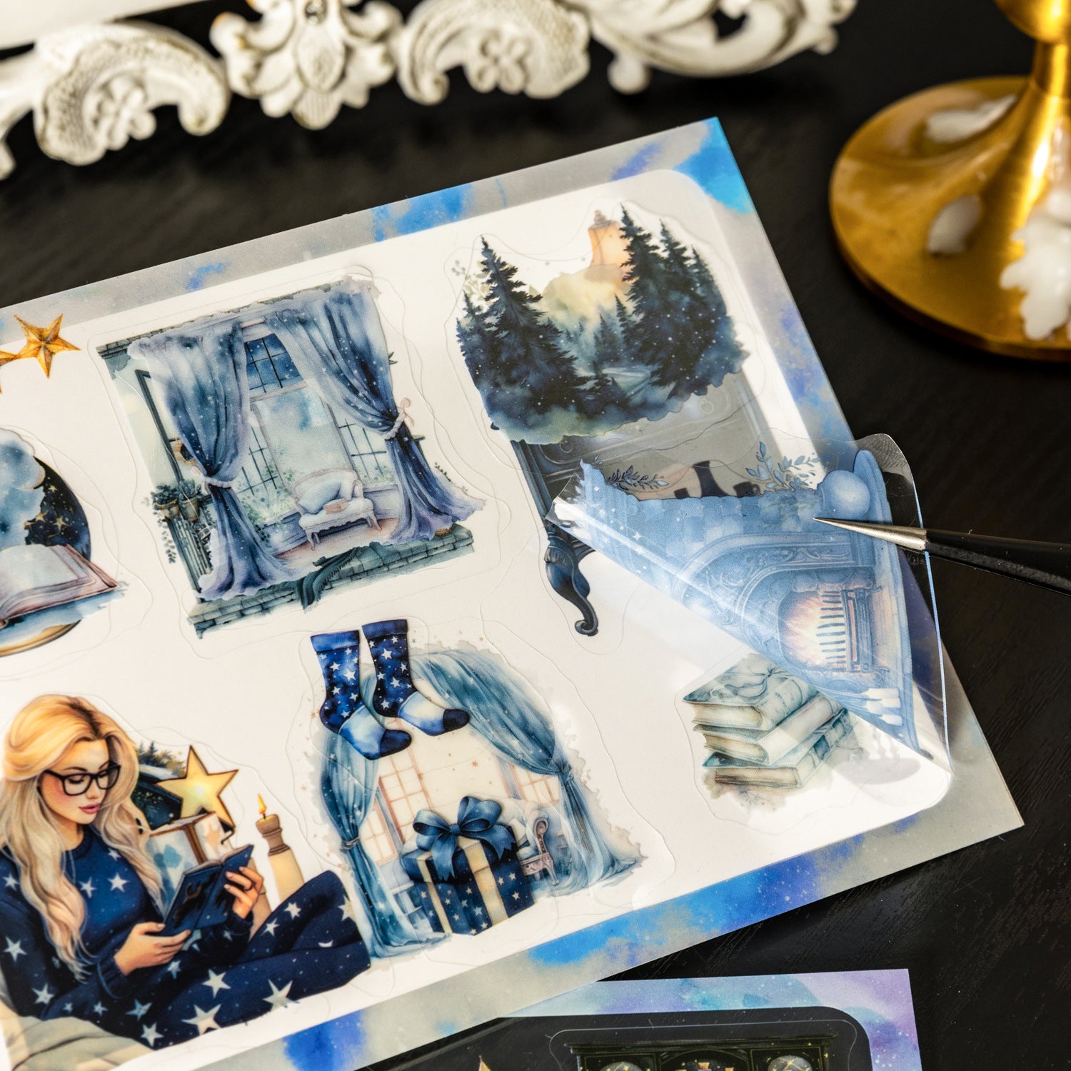 15 Sheets Manor Girl Stickers Book ZYZL