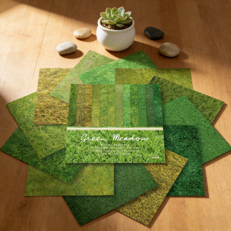 6 inch Green Meadow Scrapbook Paper Pad SKP035
