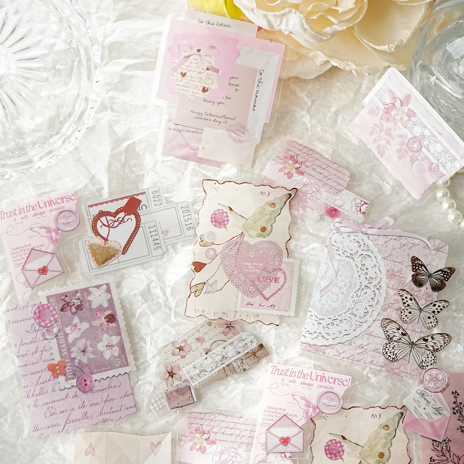 15 Pcs Vintage Collage PET Stickers SYHZ