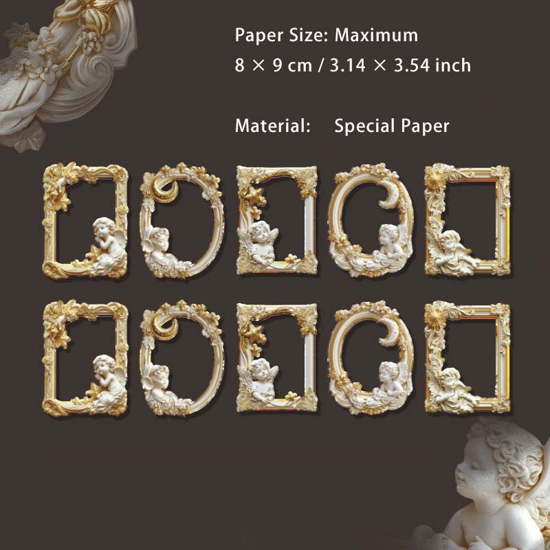 10 Pcs Embossed Window Frame Cardstock Paper TYCY