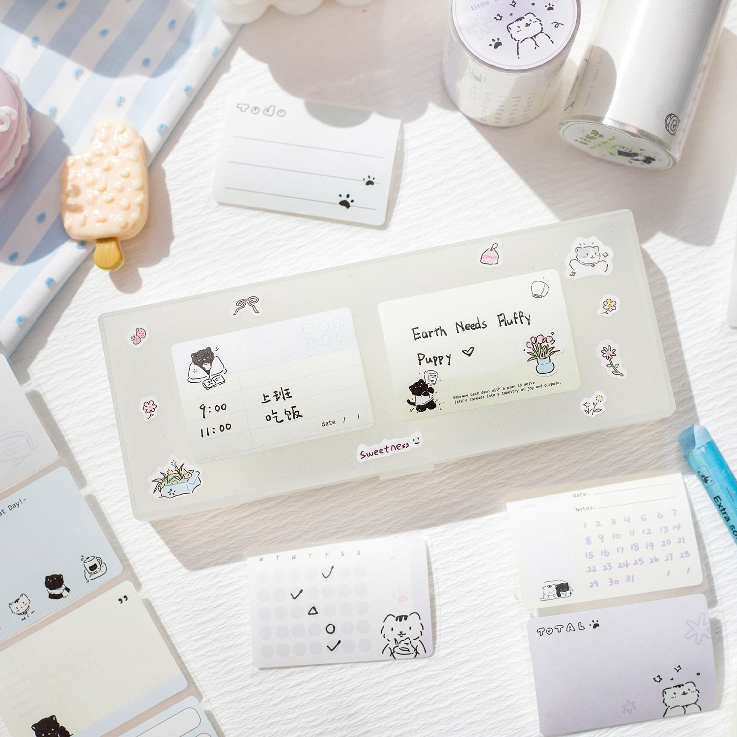 1 Roll Cat Theme Planner Stickers Tape XMJHT