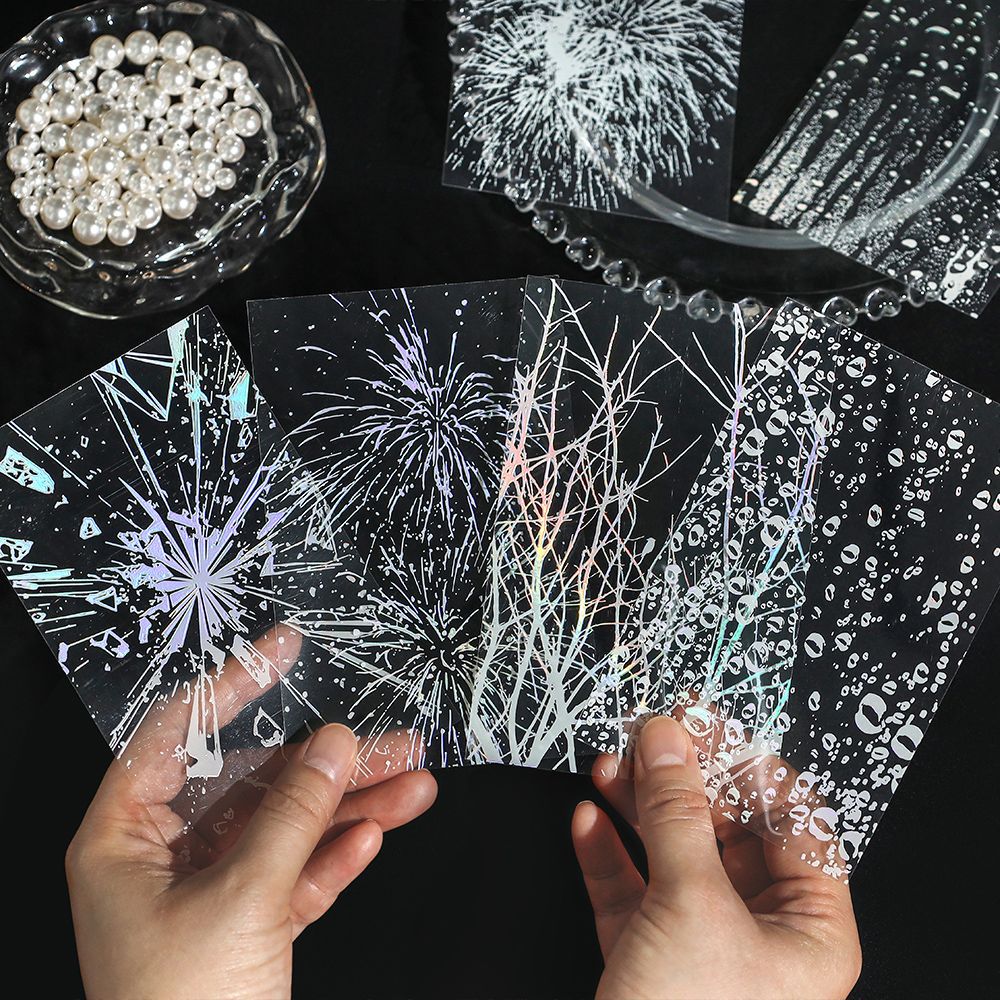 10 Pcs Firework Tree PET Stickers LMSX