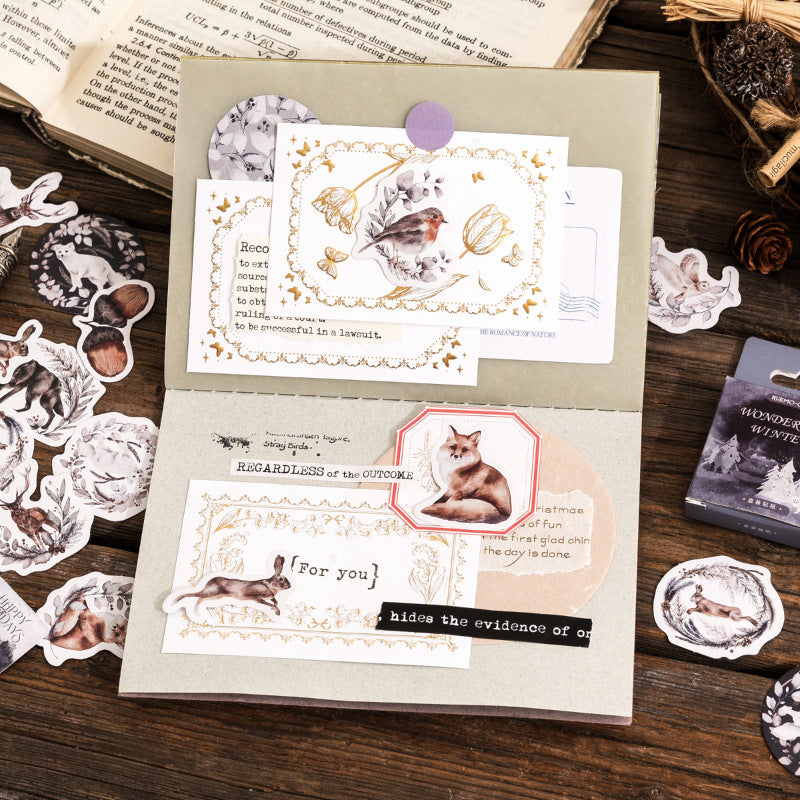 46 Pcs Winter Animal Stickers NDQY