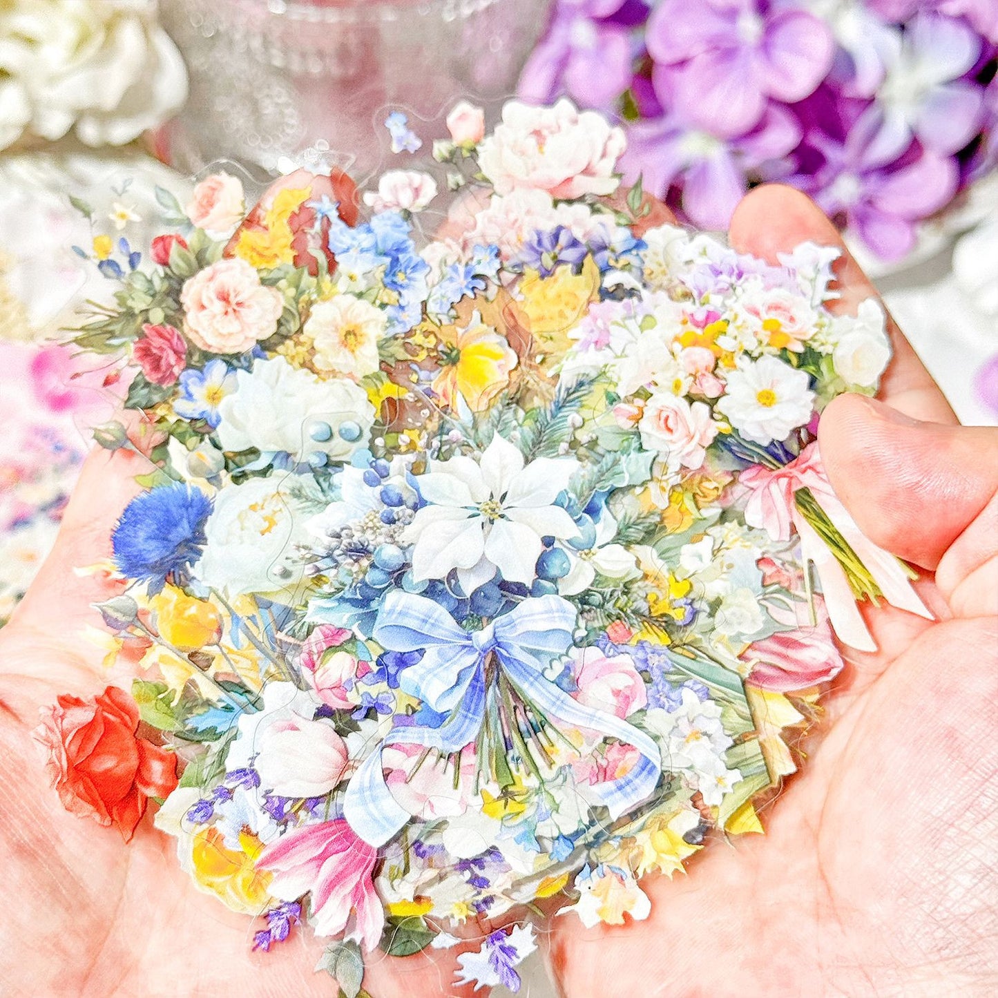 20 Pcs Bouquet PET Stickers HSAL