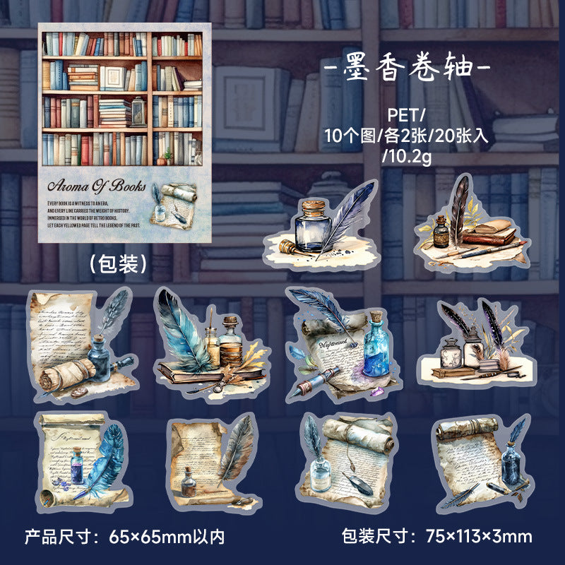 20 Pcs Reading Bookish Stickers SXLY