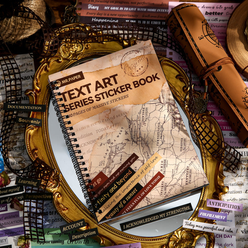 40 Sheets Vintage Quote Stickers WXYS