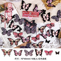 18 Pcs Flocked Butterfly Scrapbook Supplies CWXl