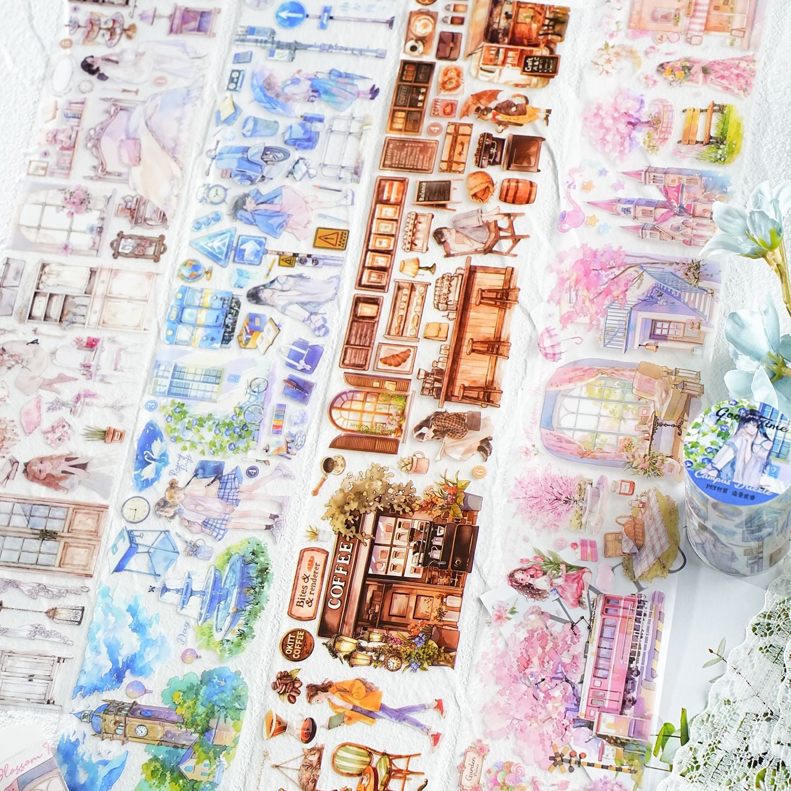1 Roll Lifestyle PET Stickers Tape MHSG