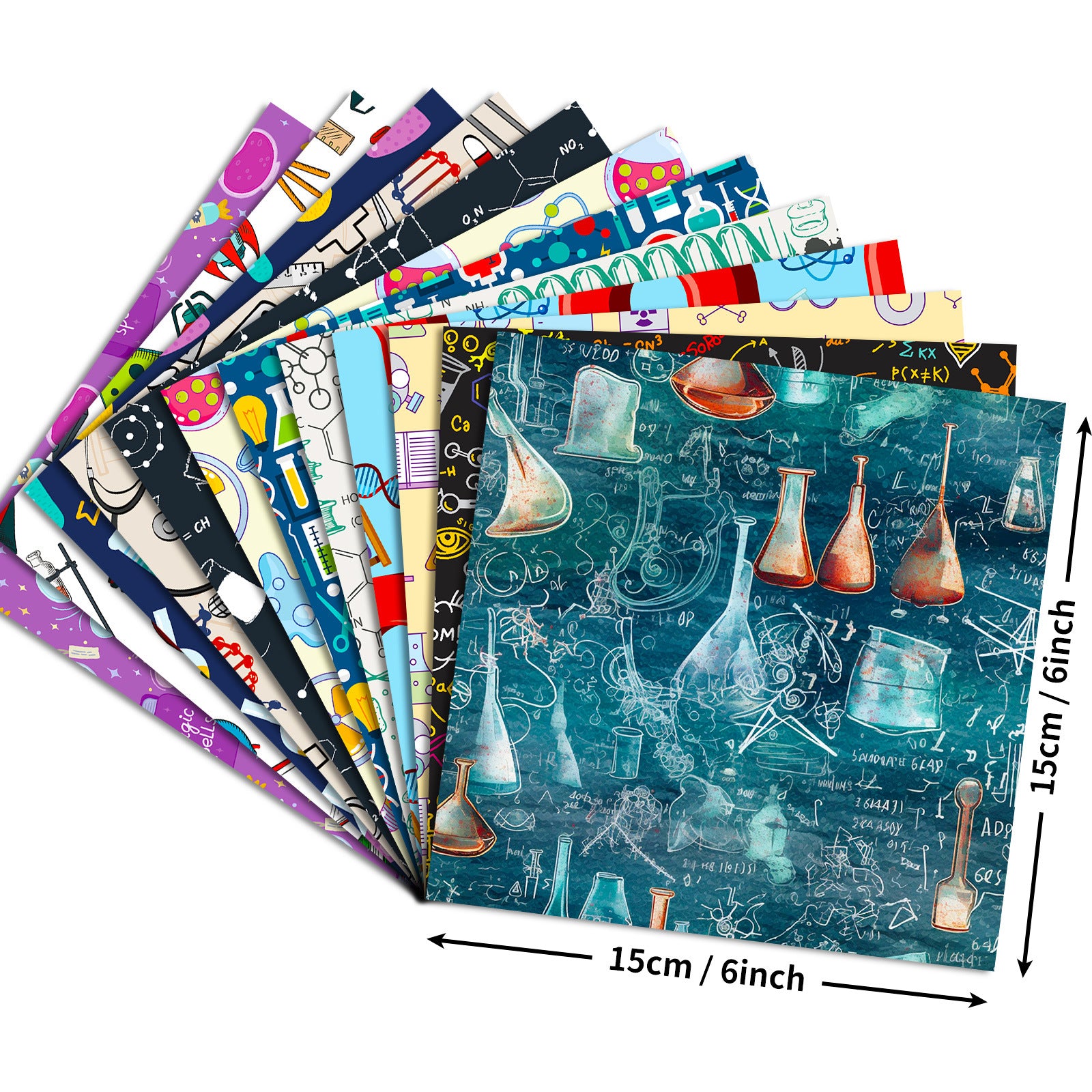 6 inch Science Lab Scrapbook Paper Pad PA867
