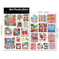 2 Sheets Waterproof Rub on Stickers - Summer