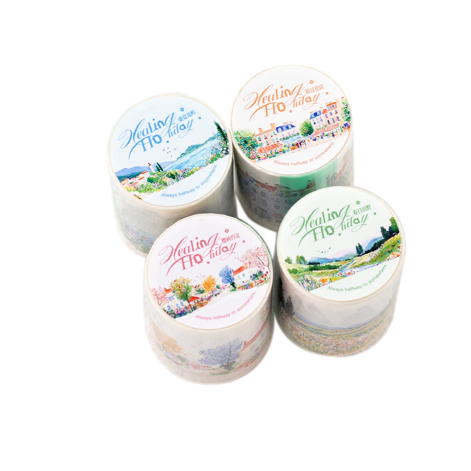 1 Roll Travel Landscape Washi Stickers Tape ZYJR