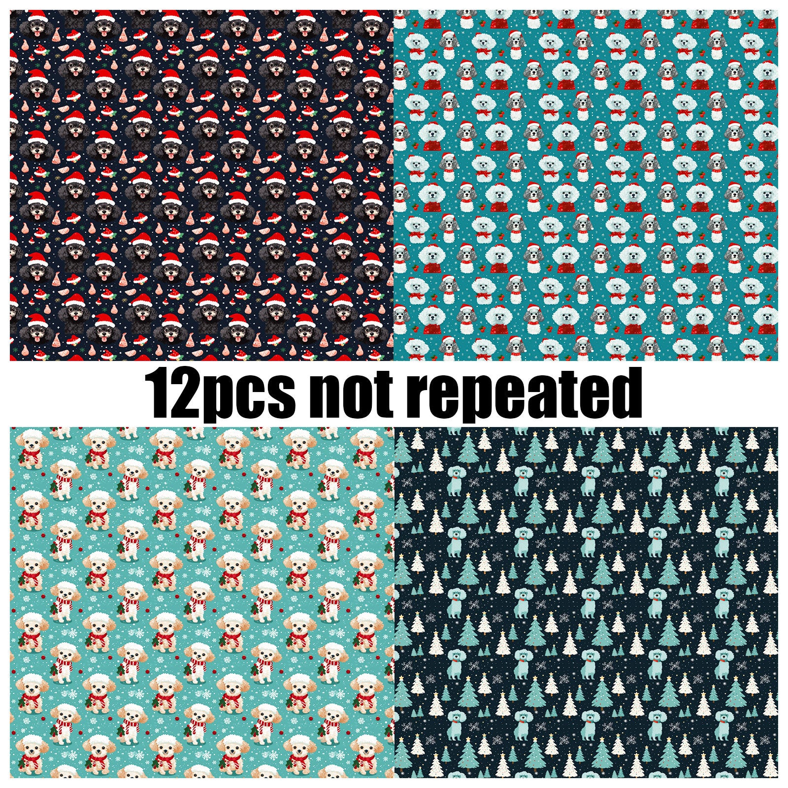 6 inch Christmas Puppy Scrapbook Paper Pad PA346