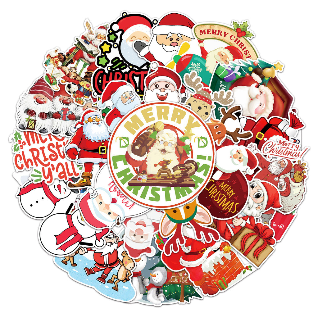 50 Pcs Vinyl Chirstmas Stickers SDJ354