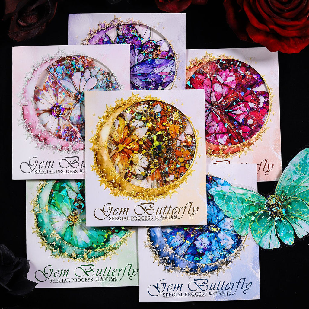 5 Pcs Butterfly PET Stickers BSHD