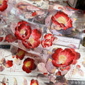 Floral Decorative Tape Rolls- Rouge Stained
