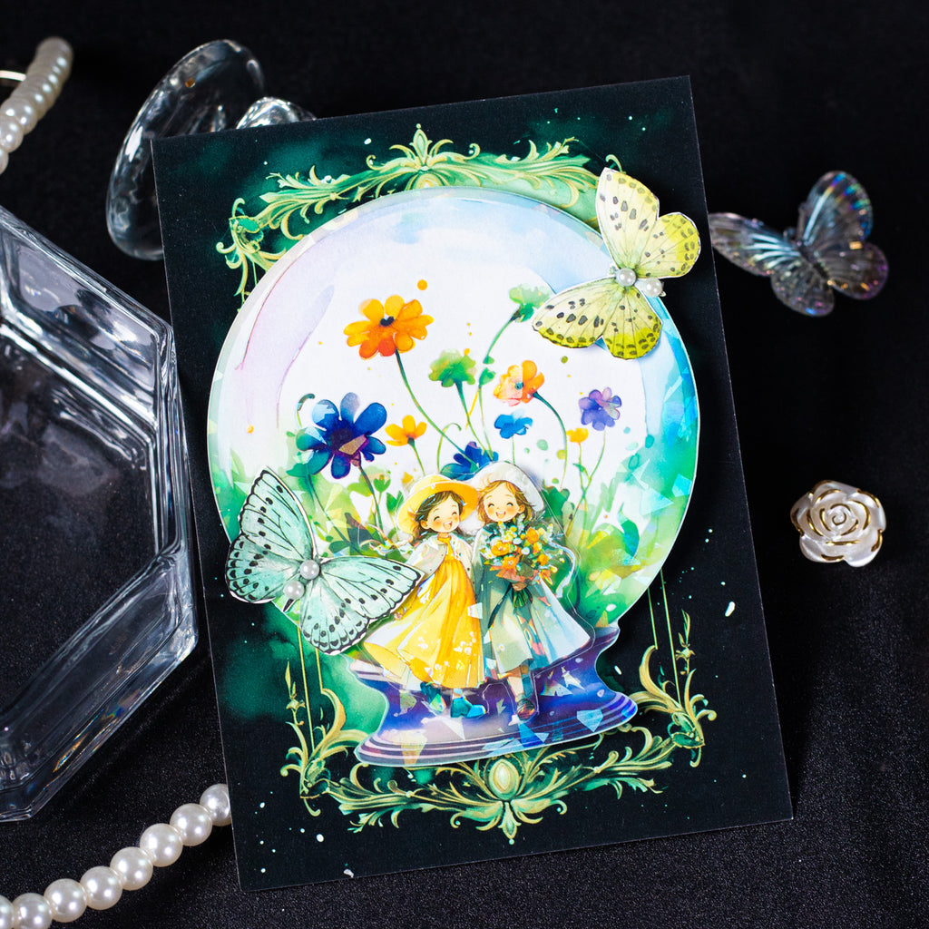 5 Pcs Crystal Ball PET Stickers MHSJ