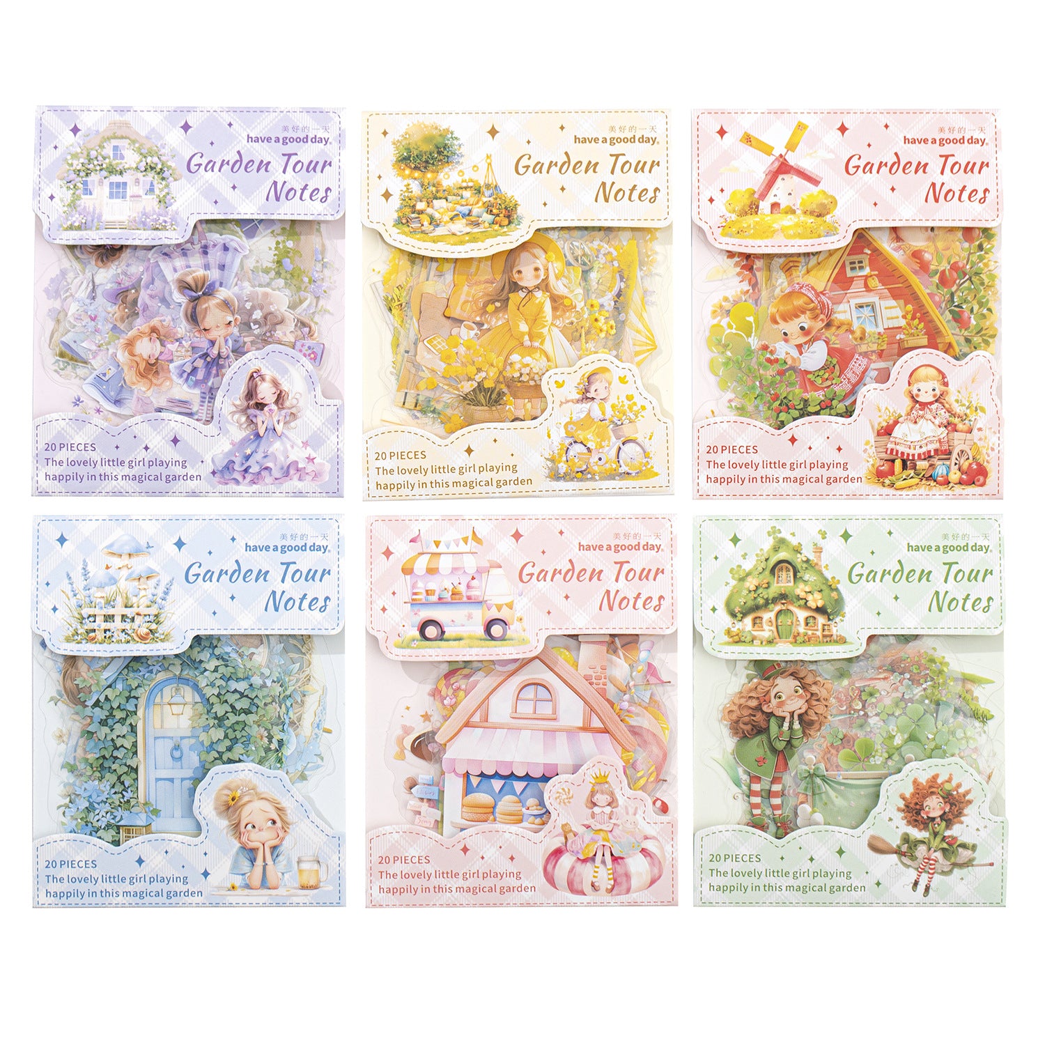 20 Pcs Fairy Childhood PET Stickers HYYWJ