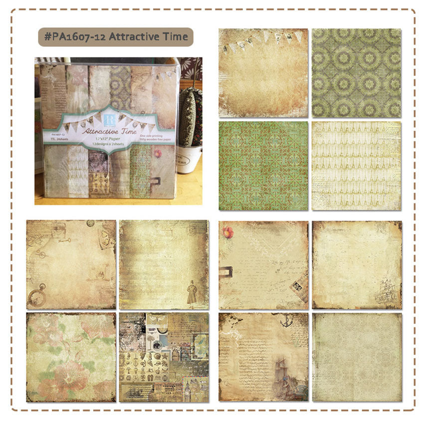 12 inch Scrapbook Paper Pad JYY607