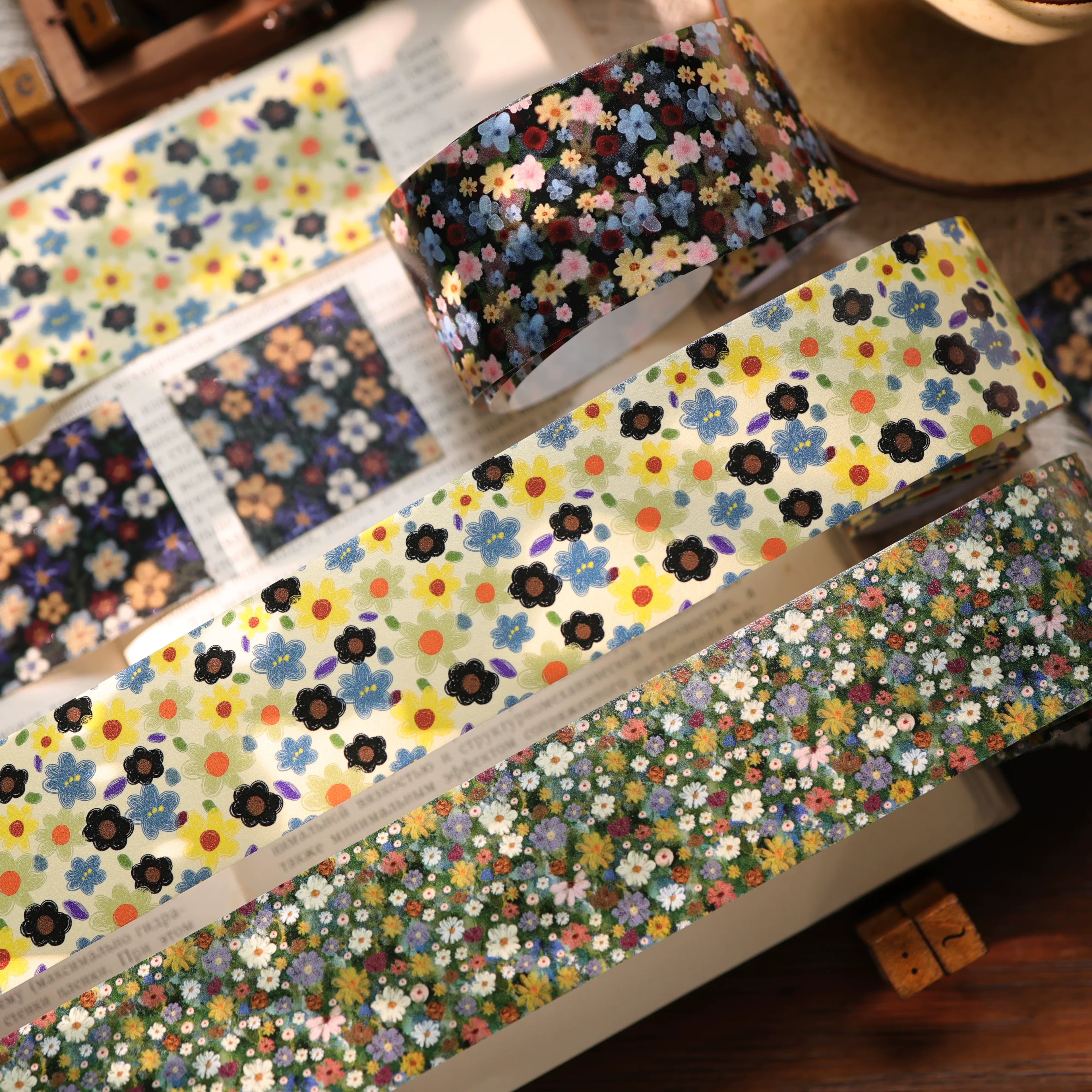 Floral Decorative Tape Rolls- Retro Artisan Ditsy