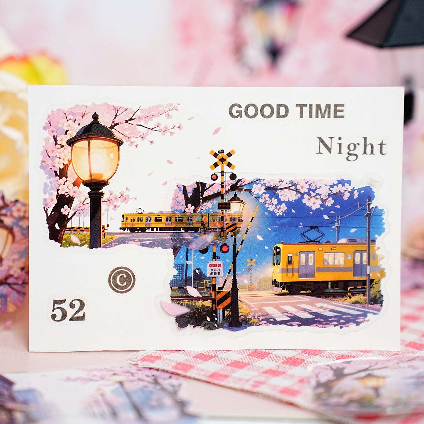 15 Pcs Night Landscape PET Stickers DHLSC