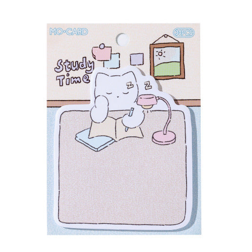 Kawaii Cozy Cat Life Die-Cut Sticky Notes - Study