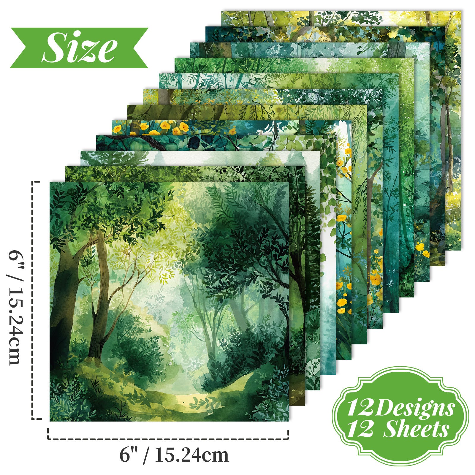 6 inch Forest Scrapbook Paper Pad PA829