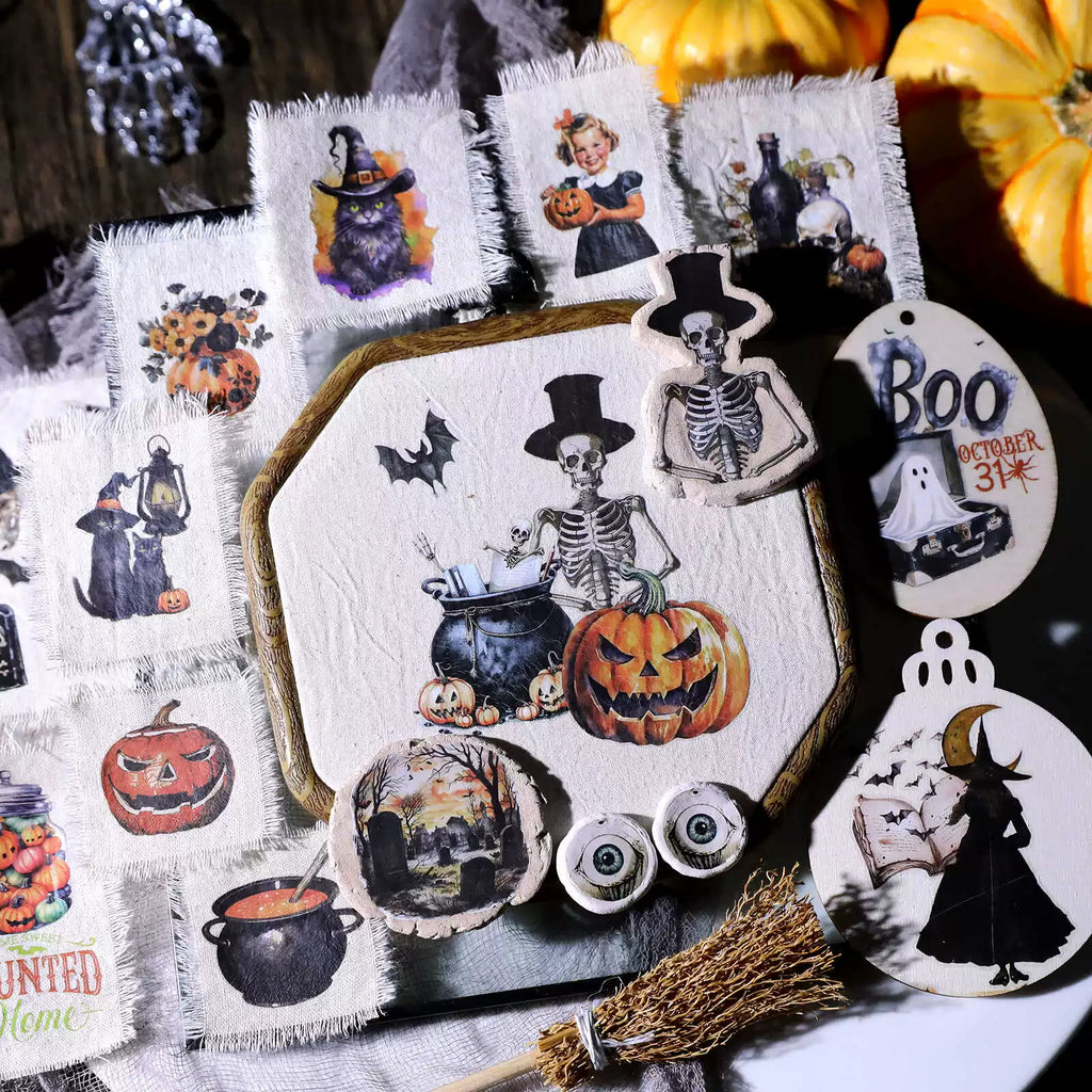3 Sheets Rub on Stickers - Halloween